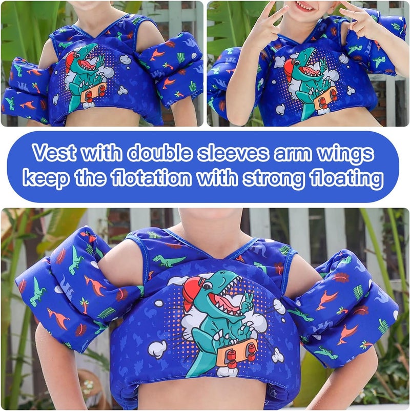 DOOHALO Kids Swim Floats for 28-70 Pounds Kid Arm Shoulder Float Vest Fit for 2-8 Years Older Boys Girls Toddler Baby Children - Image 3